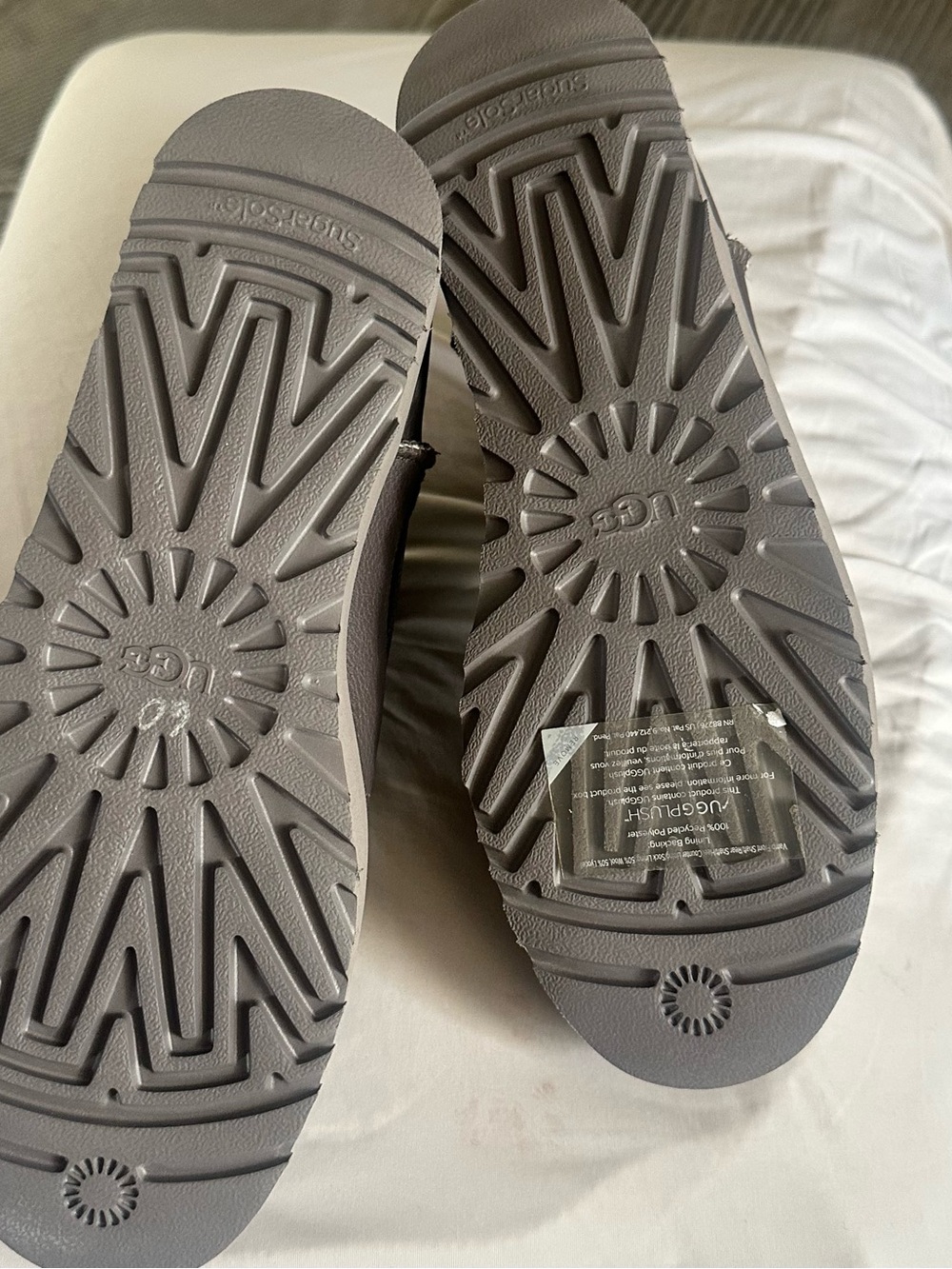 UGG Classic Gray Winter Boot with Plush Lining - Picture 2 of 4